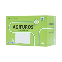 Thuốc Agifuros 40mg Agimexpharm điều trị phù phổi cấp, phù do tim, gan, thận (10 vỉ x 25 viên)