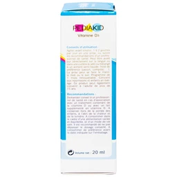 Siro hỗ trợ tăng hấp thụ canxi Pediakid Vitamin D3 (20ml)