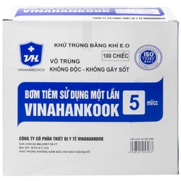 Bơm tiêm 5ml/cc 25G Vinahankook dùng một lần (100 cái)