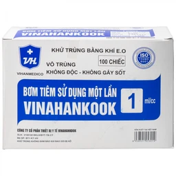 Bơm tiêm 1ml/cc 26G Vinahankook dùng một lần (100 cái)