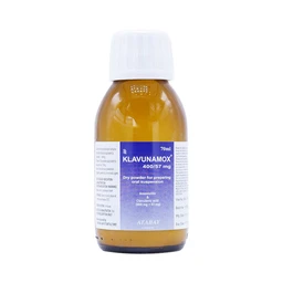 Bột pha hỗn dịch uống Klavunamox 400/57mg Atabay điều trị nhiễm khuẩn nặng đường hô hấp (70ml)
