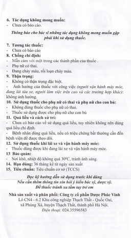 Thuốc Hoạt Huyết CM3 Phúc Vinh điều trị rối loạn tuần hoàn não do xơ vữa mạch máu (3 vỉ x 10 viên)