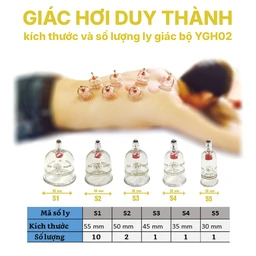Bộ dụng cụ giác hơi không dùng lửa Duy Thành YGH02 hỗ trợ điều trị các triệu chứng đau lưng, đau đầu, cảm cúm, nhức mỏi 2