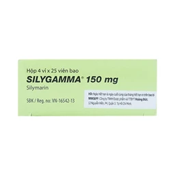 Thuốc Silygamma 150mg Worwag điều trị viêm gan mãn tính, xơ gan (4 vỉ x 25 viên)