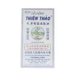 Dầu nóng Thiên Thảo Trường Sơn điều trị cảm, ho, sổ mũi, nhức đầu, say nắng (50ml)