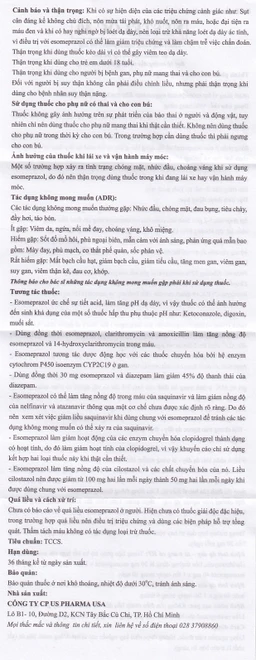 Thuốc Nesteloc 40 USP dùng ức chế bài tiết dịch vị acid dạ dày (3 vỉ x 10 viên)