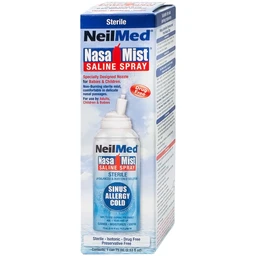 Xịt mũi Neilmed Nasamist Saline Spray 75ml giúp vệ sinh mũi xoang, làm ẩm và làm trơn mũi khô