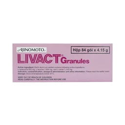 Cốm pha dung dịch uống Livact Granules Ajinomoto cải thiện tình trạng giảm albumin máu (84 gói)
