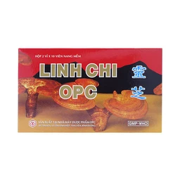 Thuốc Linh Chi OPC điều hòa huyết áp, giảm cholesterol máu, giải độc gan (2 vỉ x 10 viên)