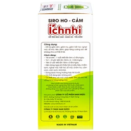 Siro hỗ trợ giảm ho tiêu đờm Ích Nhi Nam Dược (90ml)