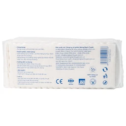 Bông cắt sẵn zigzag Bạch Tuyết 100g vệ sinh cá nhân và y tế