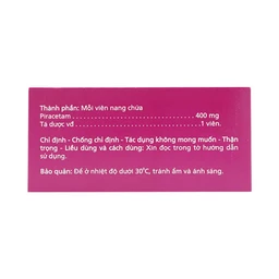 Thuốc Agicetam 400 Agimexpharm điều trị triệu chứng chóng mặt (10 vỉ x 10 viên)