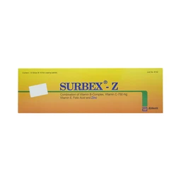 Thuốc Surbex-Z Abbott điều trị chứng thiếu các vitamin nhóm B, vitamin C và kẽm (10 vỉ x 10 viên)