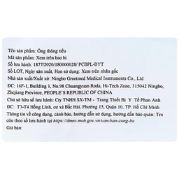 Ống thông tiểu size 16 Greetmed (10 cái)