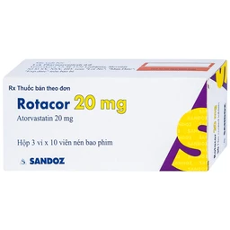 Thuốc Rotacor 20mg Sandoz điều trị tăng cholesterol toàn phần (3 vỉ x 10 viên)