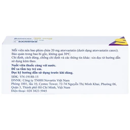 Thuốc Rotacor 20mg Sandoz điều trị tăng cholesterol toàn phần (3 vỉ x 10 viên)