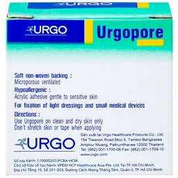 Băng keo giấy Urgopore 1.25cmx5m giúp cố định băng gạc và dụng cụ y tế