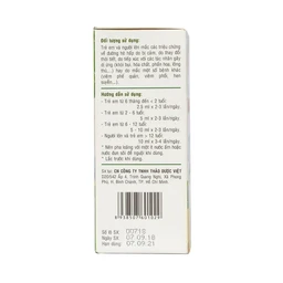 Siro ho Ong Vàng Thảo Dược Việt (100ml)