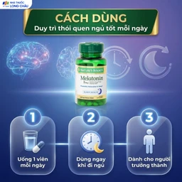 Viên uống giúp điều hòa giấc ngủ giúp ngủ sâu giấc Melatonin Nature's Bounty (60 viên) 5