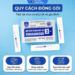 Bơm tiêm 3ml/cc 25G Vinahankook dùng một lần (100 cái) 5