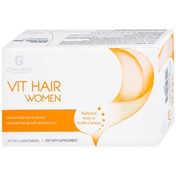 Viên uống hỗ trợ giảm rụng tóc dành cho nữ Vit Hair Women Galien (4 vỉ x 15 viên)