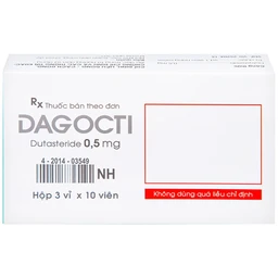 Thuốc Dagocti 0.5mg Medbolide điều trị và phòng ngừa sự tiến triển của bệnh tăng sản lành tính tuyến tiền liệt  (30 viên)