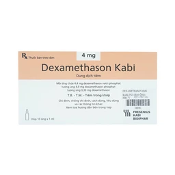 Thuốc Dexamethason Kabi 4mg dùng trong dị ứng nặng (10 ống)
