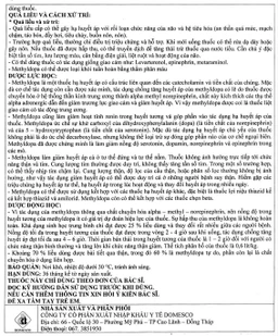 Thuốc Domepa 250mg Domesco điều trị tăng huyết áp (10 vỉ x 10 viên)