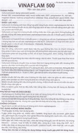 Thuốc kháng sinh Vinaflam 500 điều trị nhiễm khuẩn đường hô hấp nhẹ vừa (2 vỉ x 5 viên)