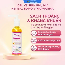 Gel vệ sinh phụ nữ Herbal Nano Vinapharma giúp vệ sinh, khử mùi, bảo vệ vùng kín (105g) 2