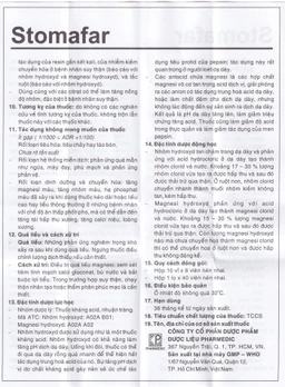 Viên nhai Stomafar Pharmedic điều trị trung hòa acid dạ dày (40 viên)