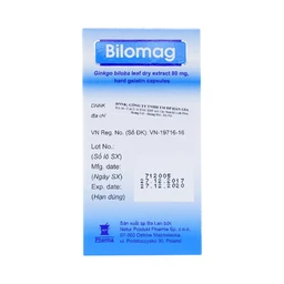 Thuốc Bilomag 80mg Natur Produkt Pharma điều trị suy tuần hoàn não, giảm chú ý tập trung (6 vỉ x 10 viên)