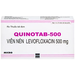 Thuốc Quinotab-500 Micro điều trị các chứng nhiễm trùng (1 vỉ x 10 viên) 