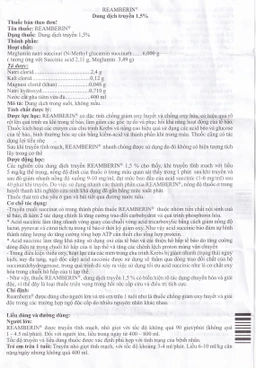 Dung dịch truyền Reamberin Polysan giảm oxy huyết và giải độc (400ml)