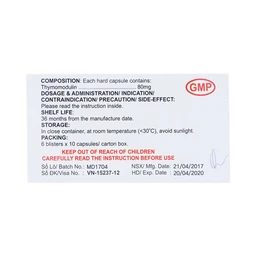 Thuốc Semozine Capsule 80mg YooYuong hỗ trợ dự phòng tái phát nhiễm khuẩn hô hấp (6 vỉ x 10 viên)