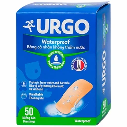Băng cá nhân Urgo Waterproof 2x7.2cm, không thấm nước (50 miếng)