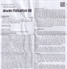 Thuốc Savi Valsartan 80 điều trị tăng huyết áp, nhồi máu cơ tim (3 vỉ x 10 viên)