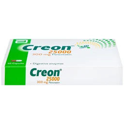 Thuốc Creon 25000 Abbott điều trị thiểu năng tụy ngoại tiết (20 viên)