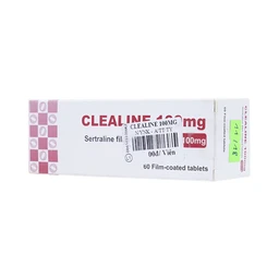 Thuốc Clealine 100mg Atlantic điều trị triệu chứng trầm cảm, rối loạn cưỡng bức ám ảnh (6 vỉ x 10 viên)