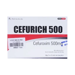 Thuốc Cefurich 500mg USP điều trị nhiễm khuẩn (2 vỉ x 5 viên)