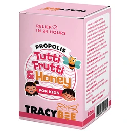 Keo ong giúp giảm đau viêm họng ho do nhiễm khuẩn Tracybee Propolis Tutti Frutti & Honey vị trái cây (30ml)