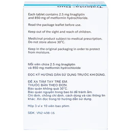 Thuốc Trajenta Duo 2.5mg/850mg Boehringer điều trị đái tháo đường típ 2 (30 viên)