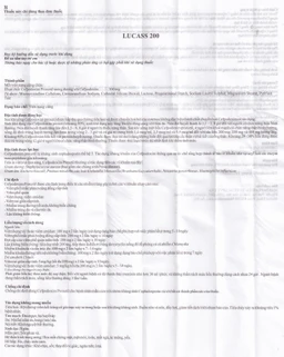 Thuốc Lucass 200 Maxim điều trị viêm phổi, viêm phế quản, viêm họng (2 vỉ x 10 viên)