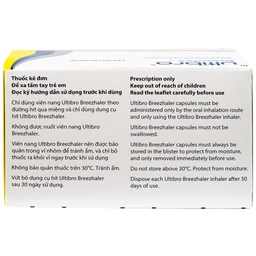 Thuốc Ultibro Breezhaler Novartis điều trị giảm triệu chứng bệnh phổi mạn tính tắc nghẽn (5 vỉ x 6 viên)