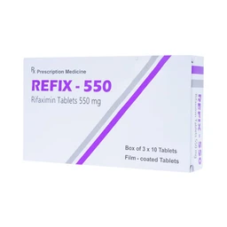 Thuốc Refix - 550 Atra điều trị chứng ruột kích thích với tiêu chảy (3 vỉ x 10 viên)