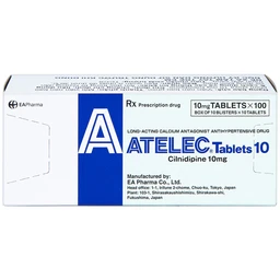Thuốc Atelec Tablets 10 EA Pharma.điều trị tăng huyết áp (10 vỉ x 10 viên)