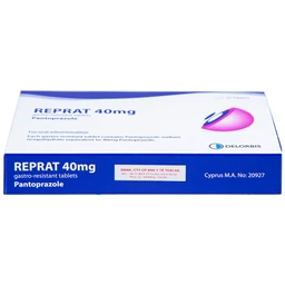 Thuốc Reprat 40mg Delorbis điều trị trào ngược dạ dày, thực quản (2 vỉ x 10 viên)