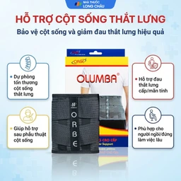 Đai thắt lưng Olumba Orbe size M màu ghi hỗ trợ giảm đau, cố định cột sống 2