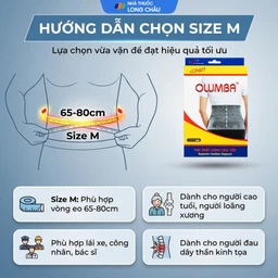 Đai thắt lưng Olumba Orbe size M màu ghi hỗ trợ giảm đau, cố định cột sống 4