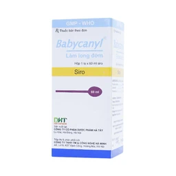 Siro Babycanyl Hataphar điều trị ho do hen phế quản, viêm phế quản (60ml)